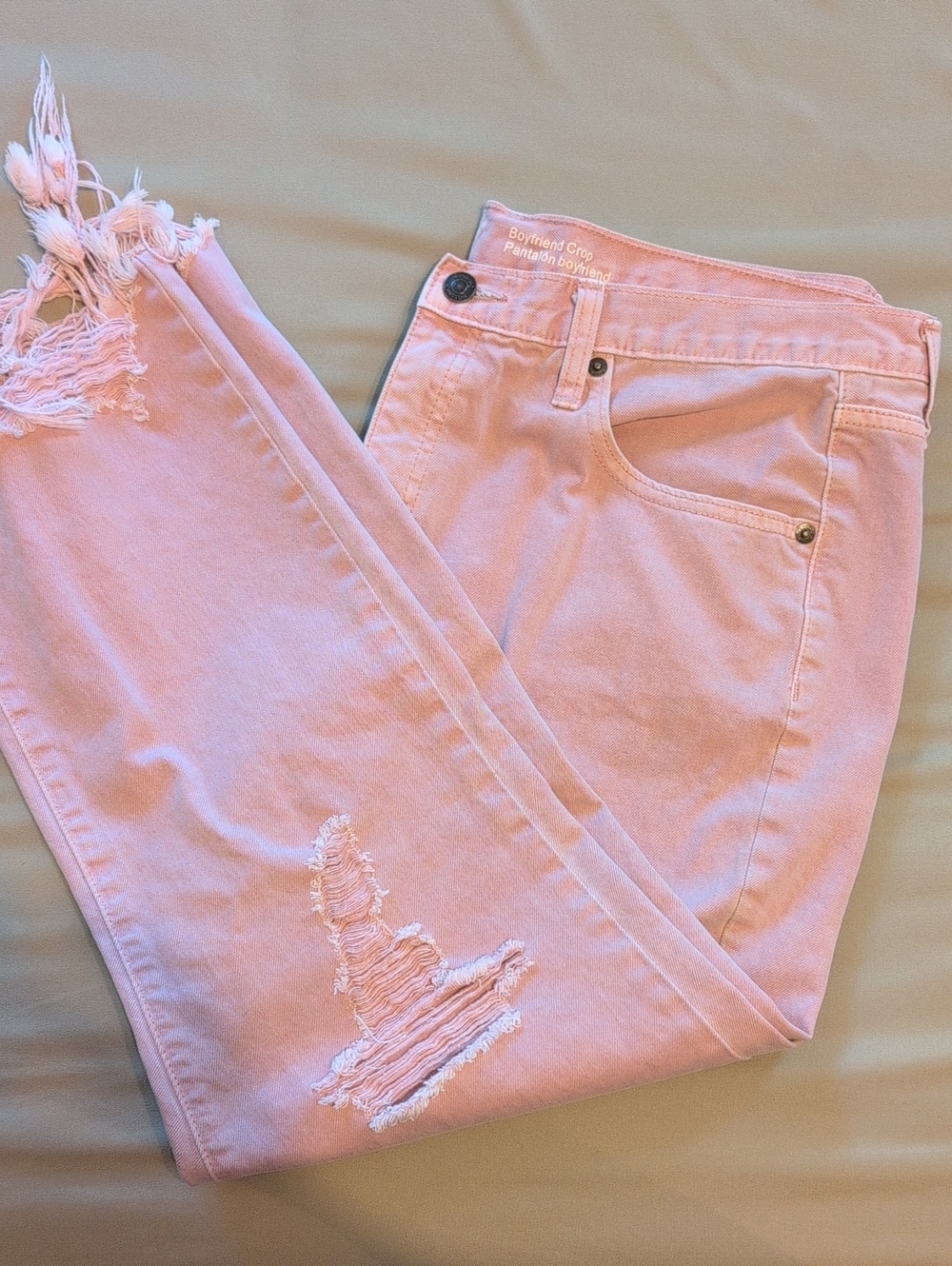 Pastel /Pink Massimo Boyfriend Crop Jeans